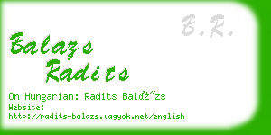 balazs radits business card